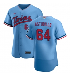 Men Minnesota Twins 64 Willians Astudillo Men Nike Light Blue Alternate 2020 Flex Base Team MLB Jersey