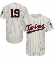 Mens Majestic Minnesota Twins 19 Anibal Sanchez Cream Alternate Flex Base Authentic Collection MLB Jersey