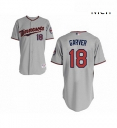 Mens Minnesota Twins 18 Mitch Garver Replica Grey Road Cool Base Baseball Jersey 