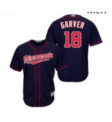 Mens Minnesota Twins 18 Mitch Garver Replica Navy Blue Alternate Road Cool Base Baseball Jersey 