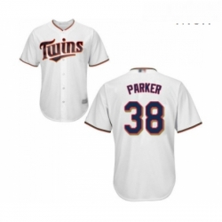 Mens Minnesota Twins 38 Blake Parker Replica White Home Cool Base Baseball Jersey 