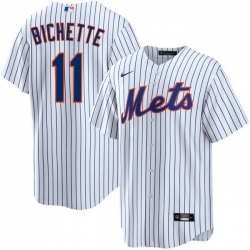 Men New York Mets 11 Bo Bichette 2026 White Cool Base Stitched Baseball Jersey