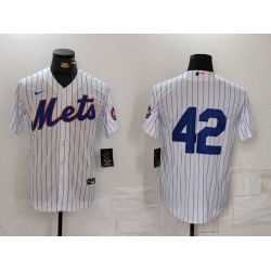 Men New York Mets 42 Jackie Robinson White Cool Base Stitched Baseball Jersey