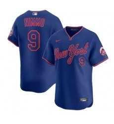 Men New York Mets Brandon Nimmo #9 Nike Royal Alternate Limited Player Jersey