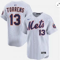 Men New York Mets Luis Torrens 13 White Flex Base Stitched Jersey