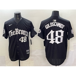 Men New York Yankees 48 Paul Goldschmidt Black  27Gothic Legacy Edition 27 Vapor Premier Limited Stitched Baseball Jersey