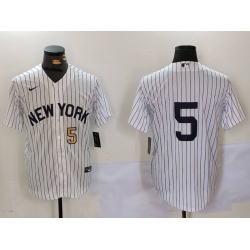 Men New York Yankees 5 Joe DiMaggio White Cool Base Stitched Baseball Jersey