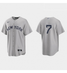 Men New York Yankees 7 Mickey Mantle Men Nike Gray 2021 Field of Dreams Game MLB Jersey