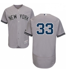 Mens Majestic New York Yankees 33 Greg Bird Grey Road Flex Base Authentic Collection MLB Jersey