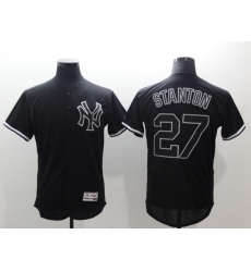 Men's New York Yankees #27 Giancarlo Stanton Black Fashion Flex Base Stitched Jersey