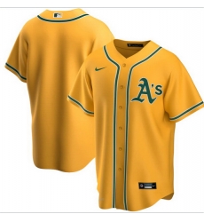 Men Oakland Athletics Nike Yellow Blank Jersey