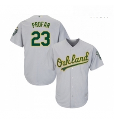 Mens Oakland Athletics 23 Jurickson Profar Replica Grey Road Cool Base Baseball Jersey 