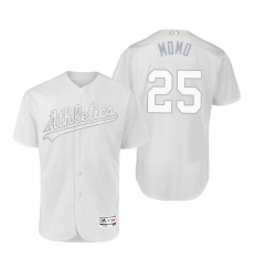 Oakland Athletics Stephen Piscotty Momo White 2019 Players Weekend MLB Jersey