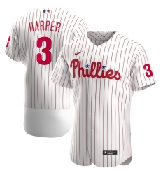 Men Philadelphia Phillies 3 Bryce Harper Men Nike White Home 2020 Flex Base Player MLB Jersey