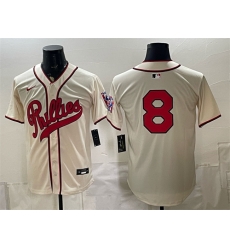 Men Philadelphia Phillies  8 Nick Castellanos Cream 2026 Field of Dreams Stadium Stitched Baseball Jersey