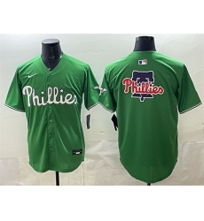 Men Philadelphia Phillies Team Big Logo Green Limited Stitched Jersey