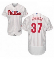 Mens Majestic Philadelphia Phillies 37 Odubel Herrera White Home Flex Base Authentic Collection MLB Jersey 