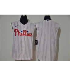 Phillies Blank White Nike Cool Base Sleeveless Jersey