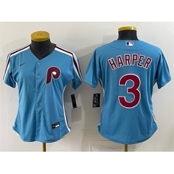 Youth Philadelphia Phillies  3 Bryce Harper Blue Stitched Jersey