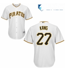 Youth Majestic Pittsburgh Pirates 27 Jung ho Kang Replica White Home Cool Base MLB Jersey