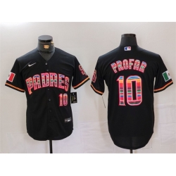 Men San Diego Padres 10 Jurickson Profar Black Mexico Cool Base Stitched Baseball Jersey