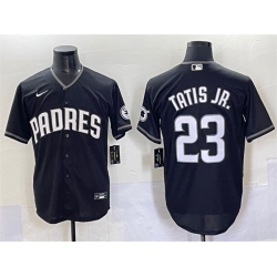 Men San Diego Padres 23 Fernando Tatis Jr  Black Stitched Baseball Jersey 5