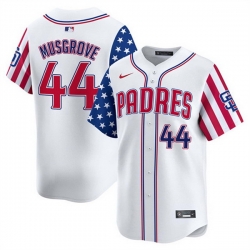 Men San Diego Padres 44 Joe Musgrove White 2025 Independence Day Vapor Premier Limited Stitched Baseball Jersey