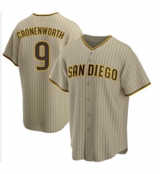 Men San Diego Padres 9 Jake Cronenworth Brown Cool Base Stitched Jerse