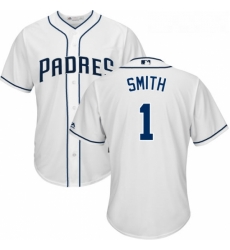 Youth Majestic San Diego Padres 1 Ozzie Smith Authentic White Home Cool Base MLB Jersey