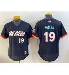 Youth San Diego Padres  19 Tony Gwynn Obsidian 2026 City Connect Stadium Stitched Baseball Jersey