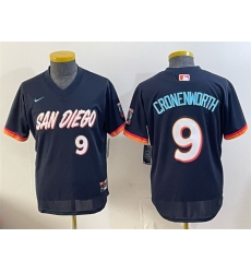 Youth San Diego Padres  9 Jake Cronenworth Obsidian 2026 City Connect Stadium Stitched Baseball Jersey