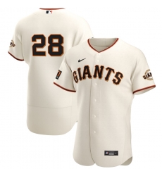 Men San Francisco Giants 28 Buster Posey Men Nike Cream Home 2020 Flex Base Player MLB Jersey