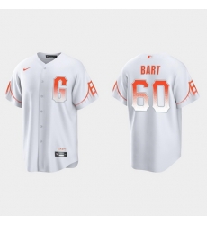 Men San Francisco Giants 60 Joey Bart Men 2021 City Connect White Fan Version Jersey