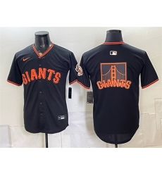 Men San Francisco Giants Team Big Logo Black Limited Stitched Baseball Jerseys