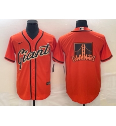 Men's San Francisco Giants Orange Team Big Logo Cool Base Stitched Baseball Jersey