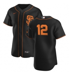 San Francisco Giants 12 Alex Dickerson Men Nike Black Alternate 2020 Authentic Player MLB Jersey