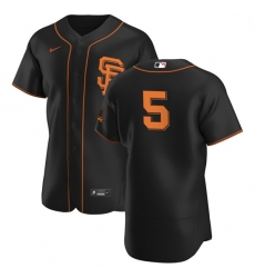 San Francisco Giants 5 Mike Yastrzemski Men Nike Black Alternate 2020 Authentic Player MLB Jersey