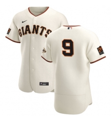 San Francisco Giants 9 Brandon Belt Men Nike Cream Home 2020 Authentic 20 at 24 Patch Player MLB Jersey