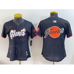 Women San Francisco Giants Team Big Logo Anthracite 2025 City Connect Limited Stitched Baseball Jersey