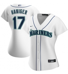 Seattle Mariners 17 Mitch Haniger Nike Women Home 2020 MLB Player Jersey White