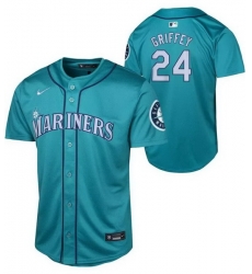 Youth Seattle Mariners  24 Ray Green Stitched MLB Cool Base Nike Jersey