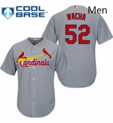 Mens Majestic St Louis Cardinals 52 Michael Wacha Replica Grey Road Cool Base MLB Jersey