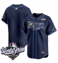 Men Tampa Bay Rays Blank Navy 2026 World Series Limited Stitched Baseball Jersey