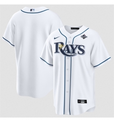 Men Tampa Bay Rays Blank White 2026 World Series Home Cool Base Stitched Baseball Jersey