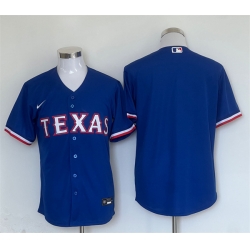 Men Texas Rangers Blank Royal Cool Base Stitched Baseball Jersey