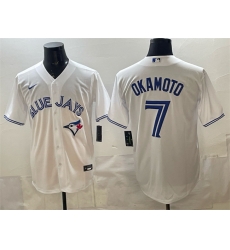 Men Toronto Blue Jays 7 Kazuma Okamoto White 2025 Cool Base Stitched Baseball Jersey Men Toronto Blue Jays 7 Kazuma Okamoto White 2025 Cool Base Stitched Baseball Jersey