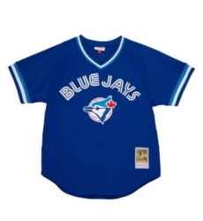 Men Toronto Blue Jays Blue Mitchell Ness Blank Jersey