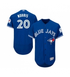 Mens Toronto Blue Jays 20 Bud Norris Royal Blue Alternate Flex Base Authentic Collection Baseball Jersey