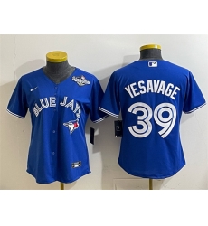 Women Toronto Blue Jays 39 Trey Yesavage Royal 2025 World Series Cool Base Stitched Baseball Jersey 