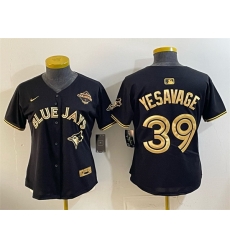 Youth Toronto Blue Jays 39 Trey Yesavage Black Gold 2025 American League Champions Limited Stitched Baseball Jersey Youth Toronto Blue Jays 39 Trey Yesavage Black Gold 2025 American League Champions Limited Stitched Baseball Jersey